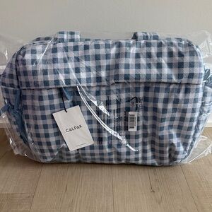 NWT Calpak Luka Duffel - French Blue Gingham